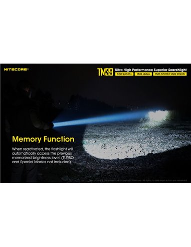 Linterna LED de mano TM39 muy potente 5200 lúmenes y 1500 metros de alcance IP68