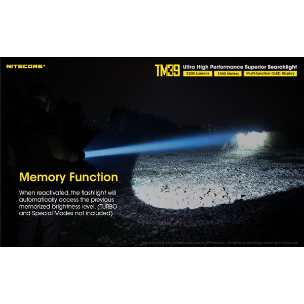 Lampe torche LED portable TM39, très puissante, 5 200 lumens, portée de 1 500 mètres, IP68