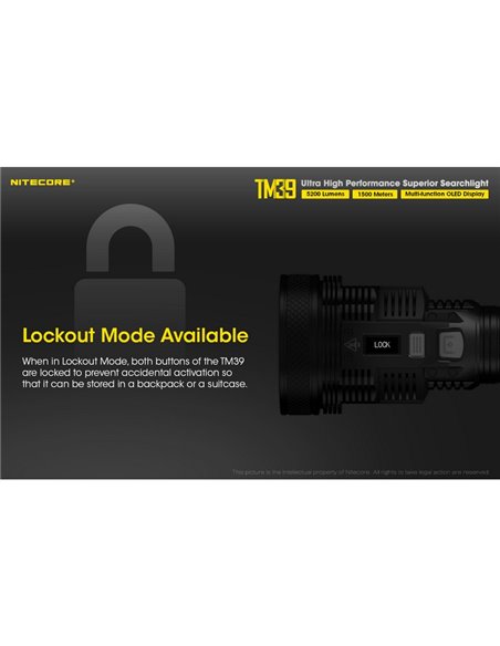 Lanterna LED portátil TM39, muito potente, 5200 lúmens, alcance de 1500 metros, IP68