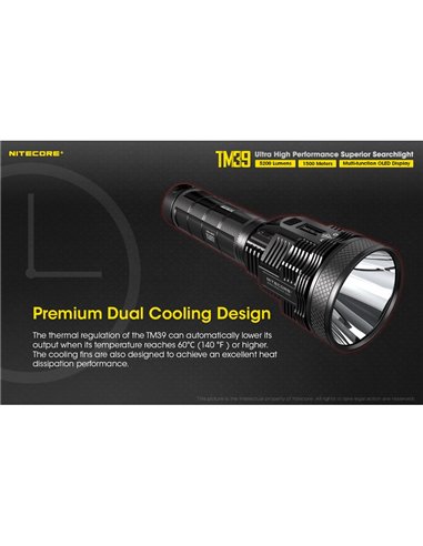 Linterna LED de mano TM39 muy potente 5200 lúmenes y 1500 metros de alcance IP68