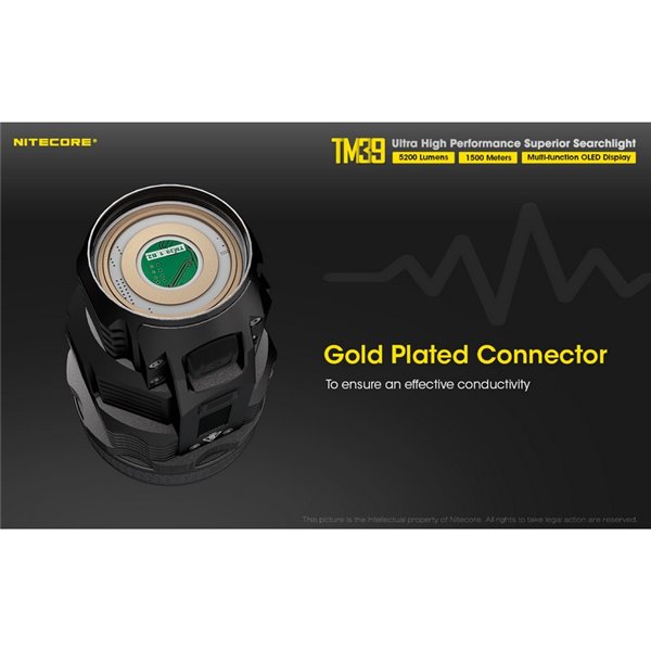 Linterna LED de mano TM39 muy potente 5200 lúmenes y 1500 metros de alcance IP68