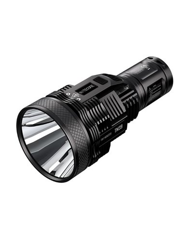 Linterna de mano TM39 Lite 5200 lúmenes muy potente IP68 1500 metros de alcance, batería 4 × 18650
