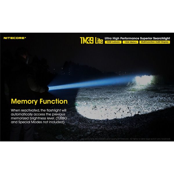 Lanterna portátil TM39 Lite de 5200 lúmens, IP68 muito potente, alcance de 1500 metros, bateria 4x18650