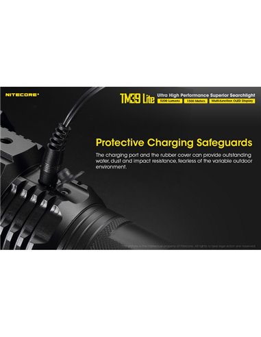 Lanterna portátil TM39 Lite de 5200 lúmens, IP68 muito potente, alcance de 1500 metros, bateria 4x18650