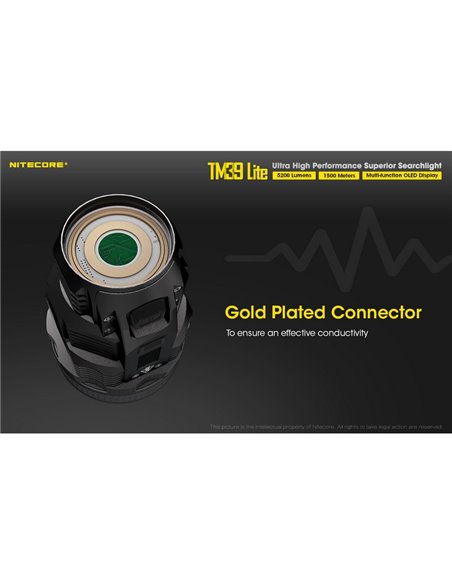 Linterna de mano TM39 Lite 5200 lúmenes muy potente IP68 1500 metros de alcance, batería 4 × 18650