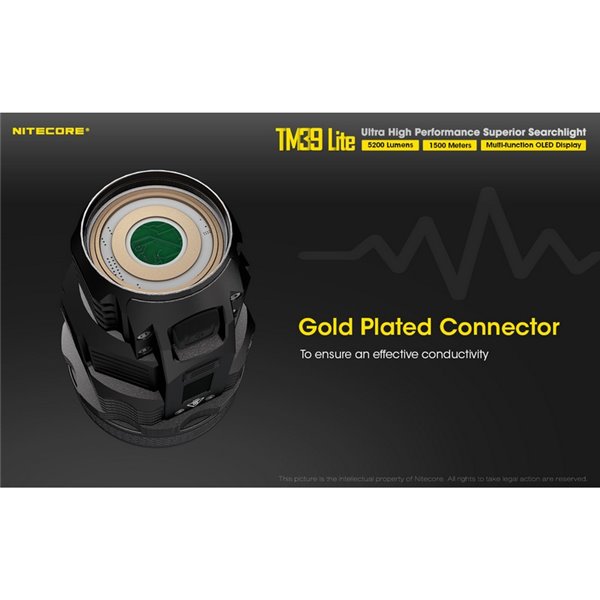 Linterna de mano TM39 Lite 5200 lúmenes muy potente IP68 1500 metros de alcance, batería 4 × 18650