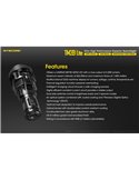 Linterna de mano TM39 Lite 5200 lúmenes muy potente IP68 1500 metros de alcance, batería 4 × 18650