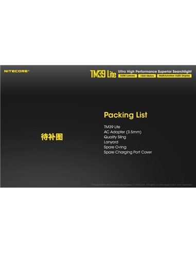 Lanterna portátil TM39 Lite de 5200 lúmens, IP68 muito potente, alcance de 1500 metros, bateria 4x18650