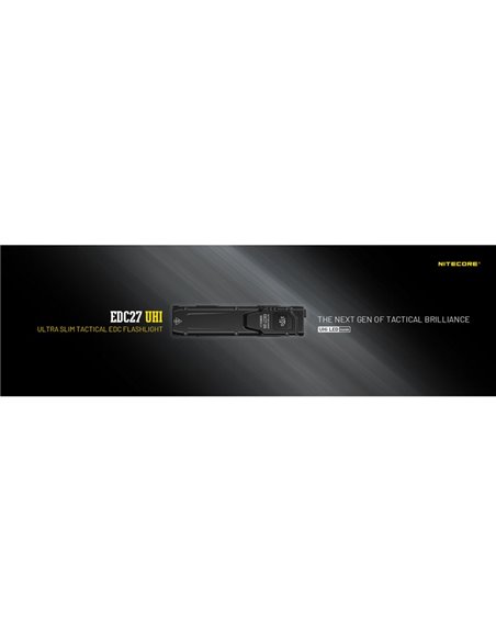 Linterna de mano EDC27 Uhi 3100 lúmenes y 305 metros de alcance batería 1700 mAh incorporada IP54