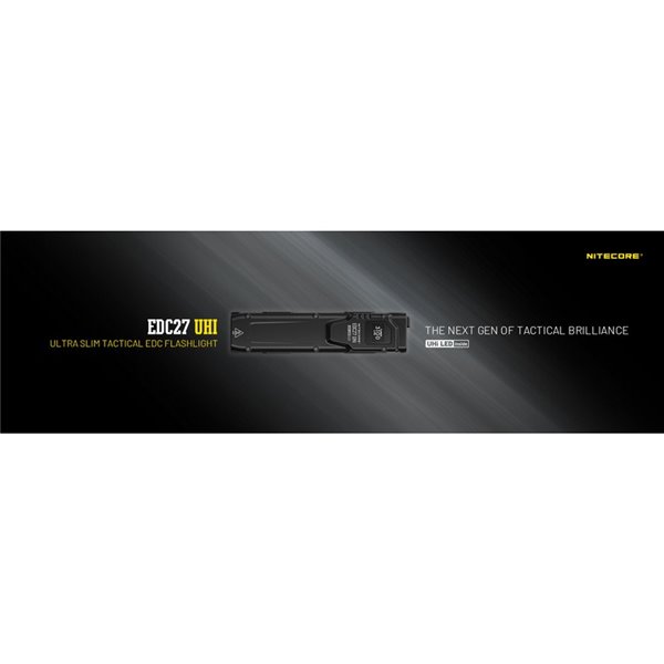 Lanterna portátil Uhi EDC27 com 3100 lúmens, alcance de 305 metros, bateria integrada de 1700 mAh, IP54