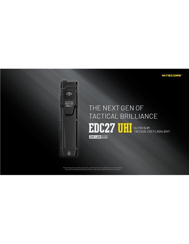 Linterna de mano EDC27 Uhi 3100 lúmenes y 305 metros de alcance batería 1700 mAh incorporada IP54