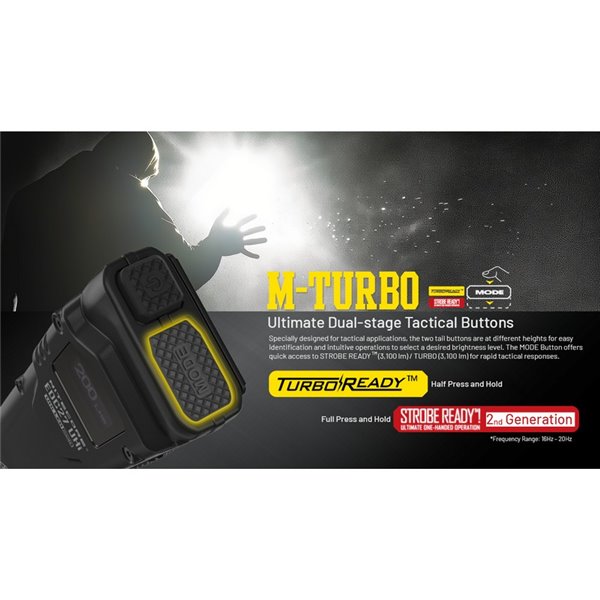 Linterna de mano EDC27 Uhi 3100 lúmenes y 305 metros de alcance batería 1700 mAh incorporada IP54