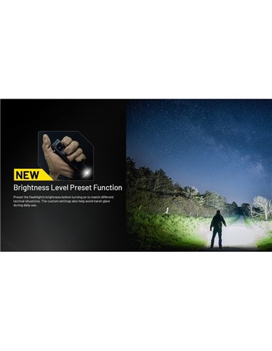 Lampe torche portable EDC27 Uhi, 3 100 lumens, portée de 305 mètres, batterie intégrée de 1 700 mAh, IP54