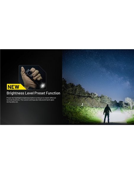 Lampe torche portable EDC27 Uhi, 3 100 lumens, portée de 305 mètres, batterie intégrée de 1 700 mAh, IP54