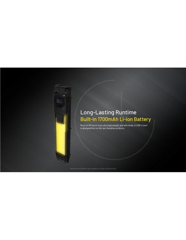 Linterna de mano EDC27 Uhi 3100 lúmenes y 305 metros de alcance batería 1700 mAh incorporada IP54