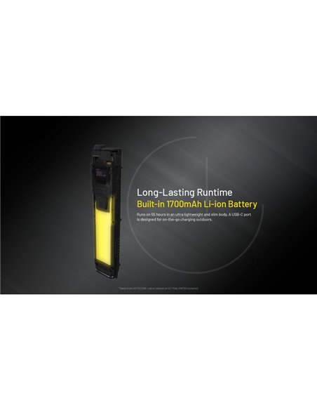 Linterna de mano EDC27 Uhi 3100 lúmenes y 305 metros de alcance batería 1700 mAh incorporada IP54