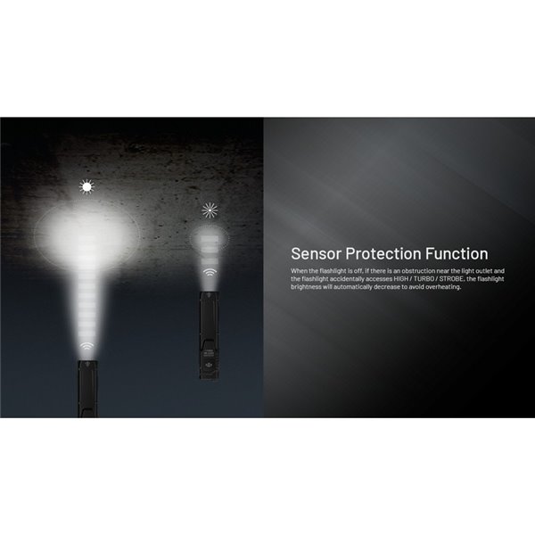 Lampe torche portable EDC27 Uhi, 3 100 lumens, portée de 305 mètres, batterie intégrée de 1 700 mAh, IP54