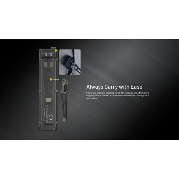 Linterna de mano EDC27 Uhi 3100 lúmenes y 305 metros de alcance batería 1700 mAh incorporada IP54