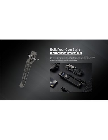 Linterna de mano EDC27 Uhi 3100 lúmenes y 305 metros de alcance batería 1700 mAh incorporada IP54