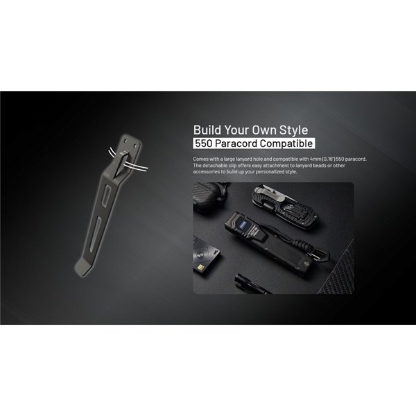 Linterna de mano EDC27 Uhi 3100 lúmenes y 305 metros de alcance batería 1700 mAh incorporada IP54