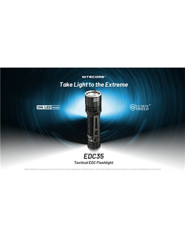 Linterna de mano EDC35 5000 lúmenes y 601 metros de alcance batería 1700 mAh incorporada IP54