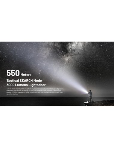 Lampe torche EDC35 5000 lumens, portée de 601 mètres, batterie intégrée de 1700 mAh, IP54