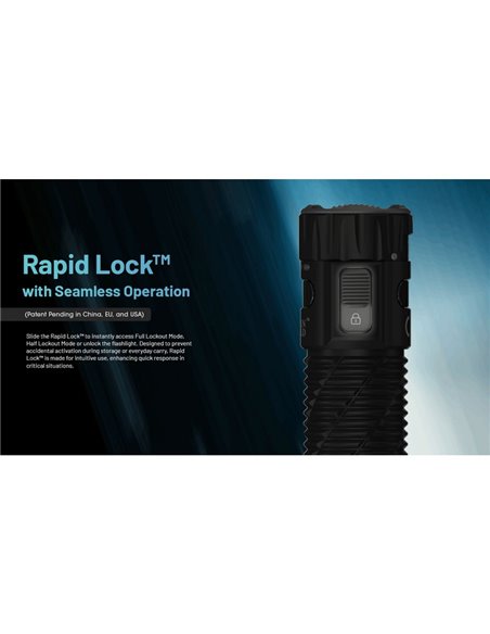 Lampe torche EDC35 5000 lumens, portée de 601 mètres, batterie intégrée de 1700 mAh, IP54