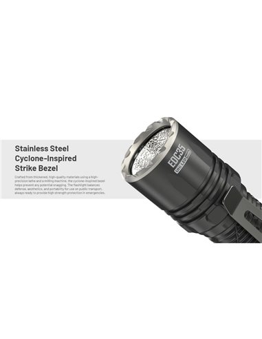 Lanterna portátil EDC35 5000 lúmens 601 metros de alcance Bateria integrada de 1700 mAh IP54