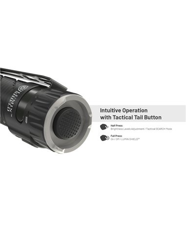 Lampe torche EDC35 5000 lumens, portée de 601 mètres, batterie intégrée de 1700 mAh, IP54