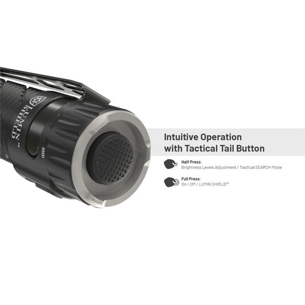 Linterna de mano EDC35 5000 lúmenes y 601 metros de alcance batería 1700 mAh incorporada IP54
