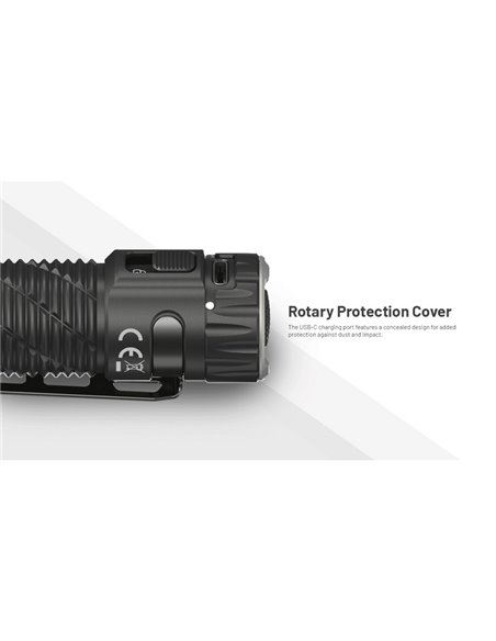Linterna de mano EDC35 5000 lúmenes y 601 metros de alcance batería 1700 mAh incorporada IP54