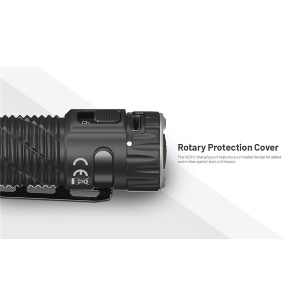 Linterna de mano EDC35 5000 lúmenes y 601 metros de alcance batería 1700 mAh incorporada IP54