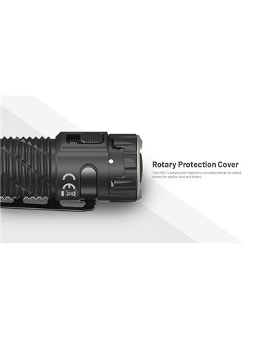 Linterna de mano EDC35 5000 lúmenes y 601 metros de alcance batería 1700 mAh incorporada IP54