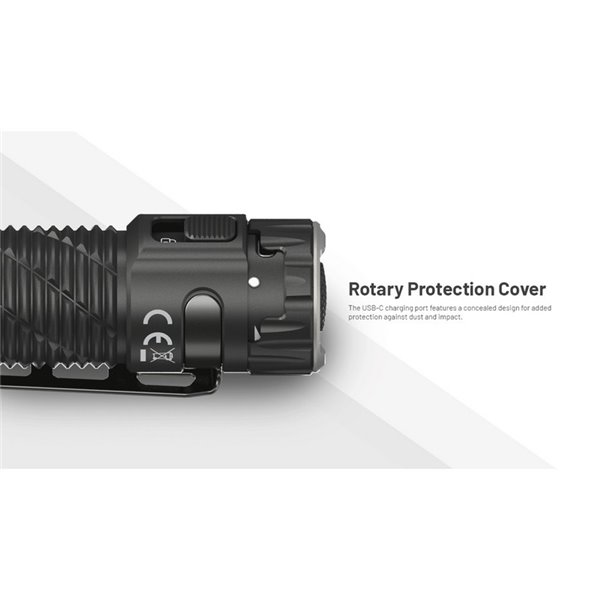 Linterna de mano EDC35 5000 lúmenes y 601 metros de alcance batería 1700 mAh incorporada IP54