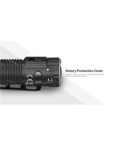 Linterna de mano EDC35 5000 lúmenes y 601 metros de alcance batería 1700 mAh incorporada IP54