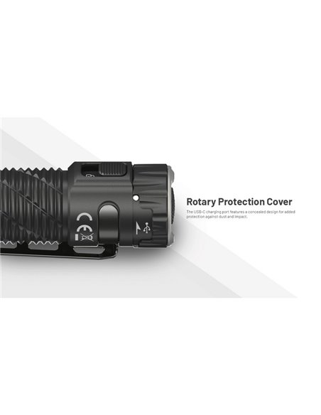 Linterna de mano EDC35 5000 lúmenes y 601 metros de alcance batería 1700 mAh incorporada IP54