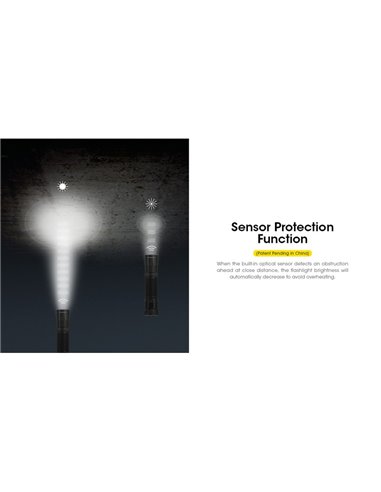 Lampe torche EDC35 5000 lumens, portée de 601 mètres, batterie intégrée de 1700 mAh, IP54