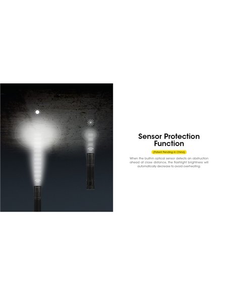 Lampe torche EDC35 5000 lumens, portée de 601 mètres, batterie intégrée de 1700 mAh, IP54