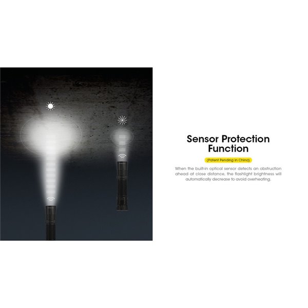 Lanterna portátil EDC35 5000 lúmens 601 metros de alcance Bateria integrada de 1700 mAh IP54