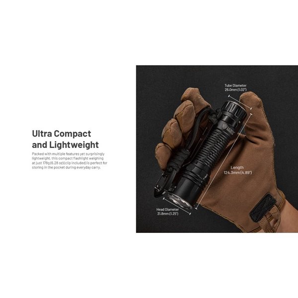 Lanterna portátil EDC35 5000 lúmens 601 metros de alcance Bateria integrada de 1700 mAh IP54