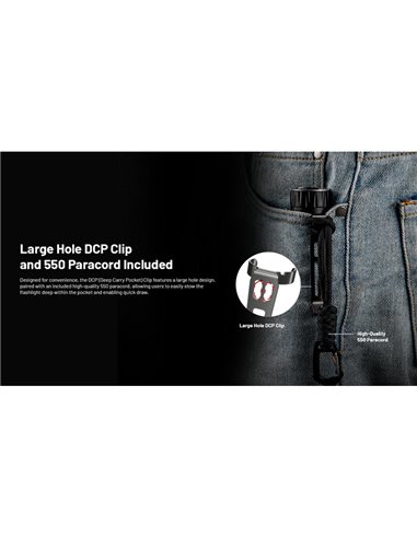 Linterna de mano EDC35 5000 lúmenes y 601 metros de alcance batería 1700 mAh incorporada IP54