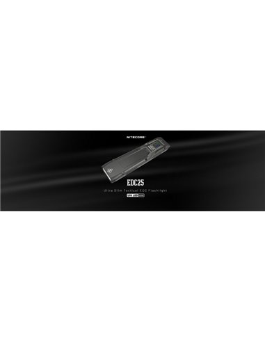 Linterna de mano EDC25 ultraligera 3000 lúmenes, 300 metros alcance y batería 1700 mAh incorporada IP68