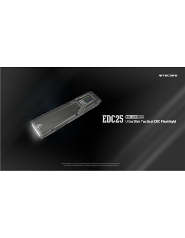 Lampe de poche ultralégère EDC25, 3000 lumens, portée de 300 mètres et batterie intégrée de 1700 mAh, classée IP68.