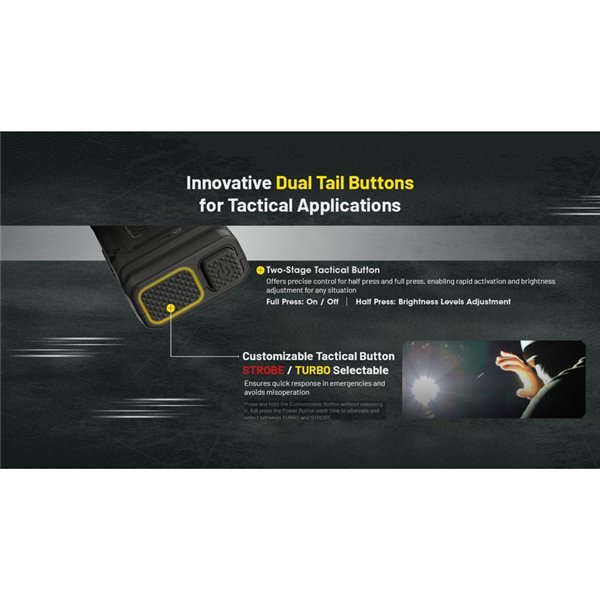 Linterna de mano EDC25 ultraligera 3000 lúmenes, 300 metros alcance y batería 1700 mAh incorporada IP68