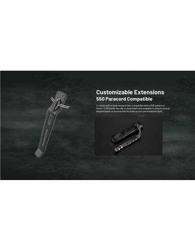 Lanterna de mão ultraleve EDC25, 3000 lúmens, alcance de 300 metros e bateria integrada de 1700 mAh, classificação IP68.