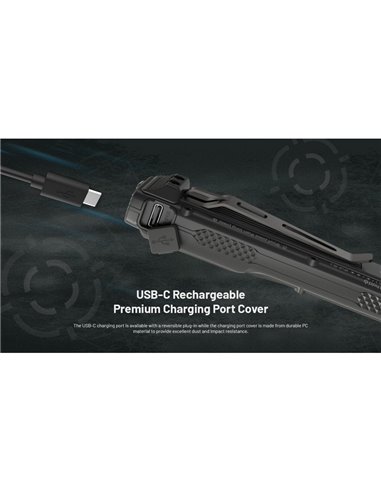 Linterna de mano EDC25 ultraligera 3000 lúmenes, 300 metros alcance y batería 1700 mAh incorporada IP68