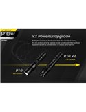 Linterna de mano P10 V2 Nitecore 1100 lúmenes ultra compacta 201 metros alcance, estroboscópica IP68