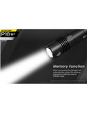 Linterna de mano P10 V2 Nitecore 1100 lúmenes ultra compacta 201 metros alcance, estroboscópica IP68