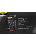 Linterna de mano P10 V2 Nitecore 1100 lúmenes ultra compacta 201 metros alcance, estroboscópica IP68