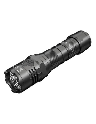Linterna de mano LED P20iX muy potente 4000 lúmenes, efecto estroboscópico 221 metros alcance, recargable IP68